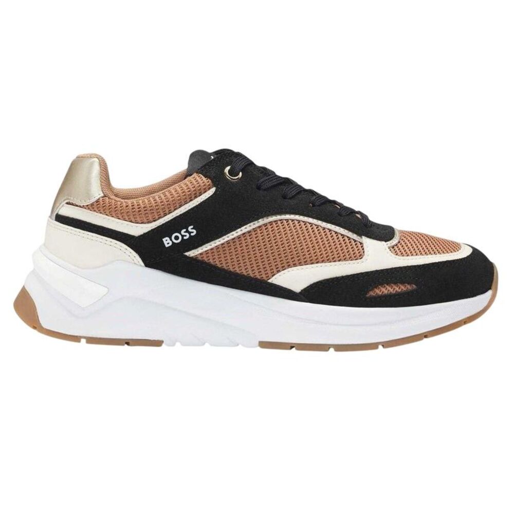 Boss Womens/Ladies Skylar Suede Sneakers / Medium Beige